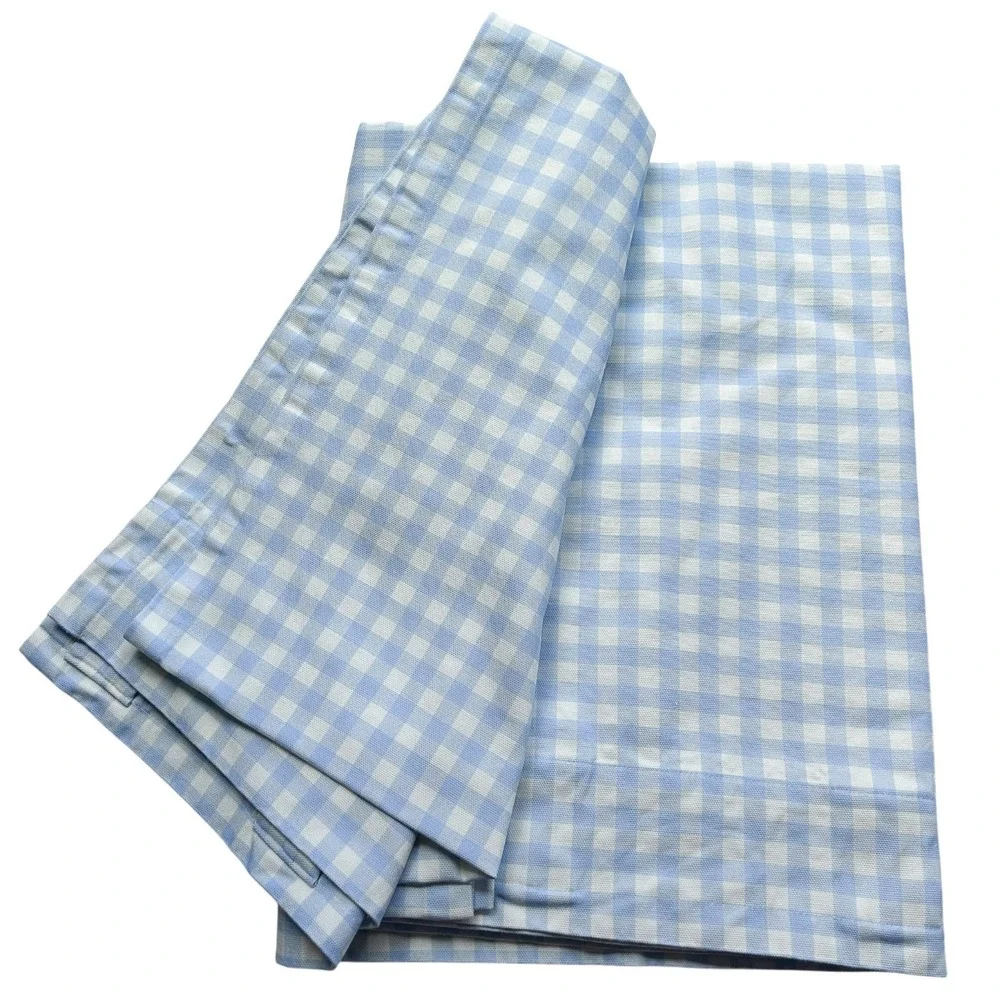Spoonflower Blue Gingham Curtain‎ Panel 82